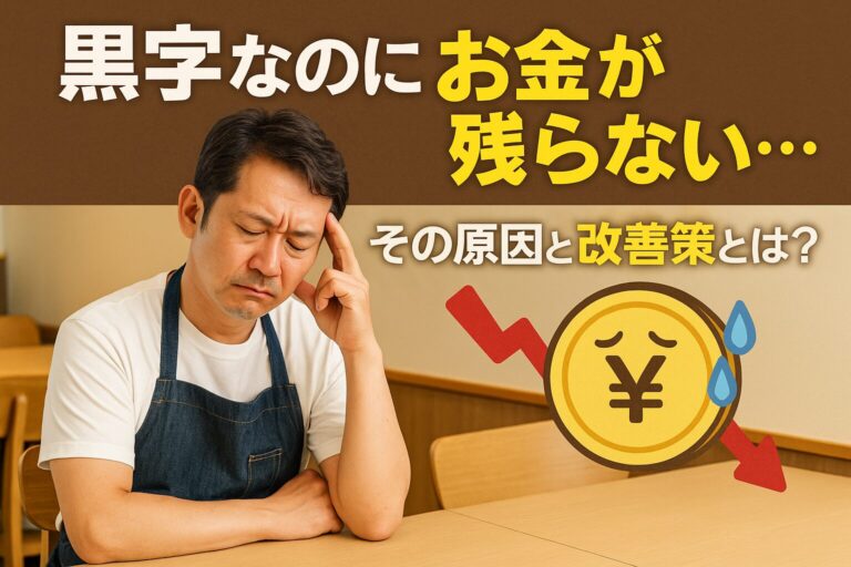 「黒字なのにお金が残らない…」その原因と改善策とは？
