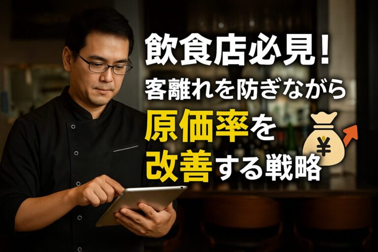 飲食店必見！ 客離れを防ぎながら原価率を改善する戦略