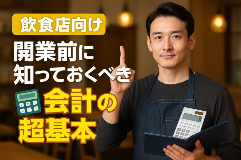 飲食店向け 開業前に知っておくべき会計の超基本