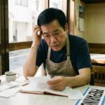 悩む飲食店経営者