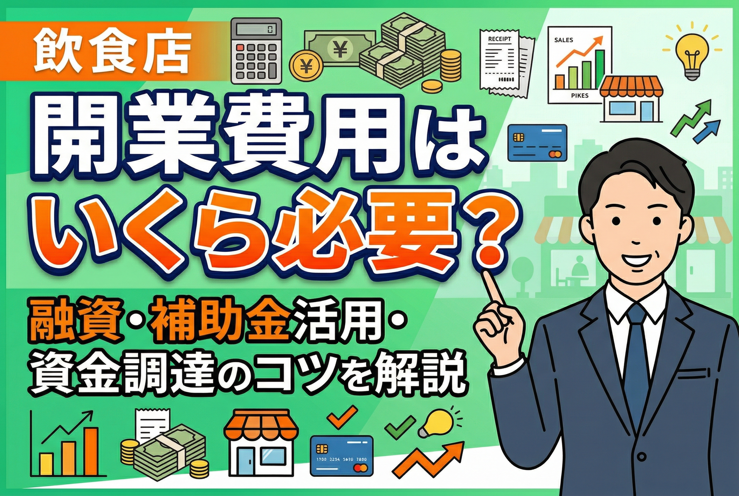 【最新版】飲食店の開業費用はいくら必要？資金調達のコツを解説｜融資・補助金活用