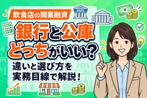 飲食店の融資は銀行と日本政策金融公庫どちらがいい？違いと選び方を解説